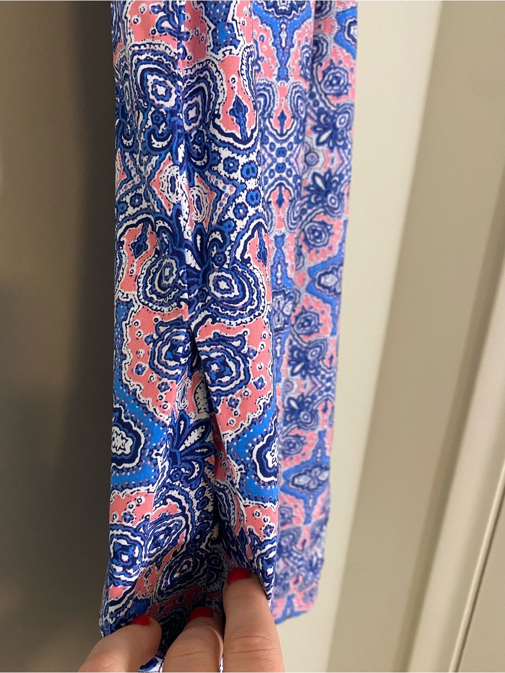 Tabitha Webb Sleeveless Paisley Shift Dress with Pockets Blue Pink Size 6 - Picture 5 of 15